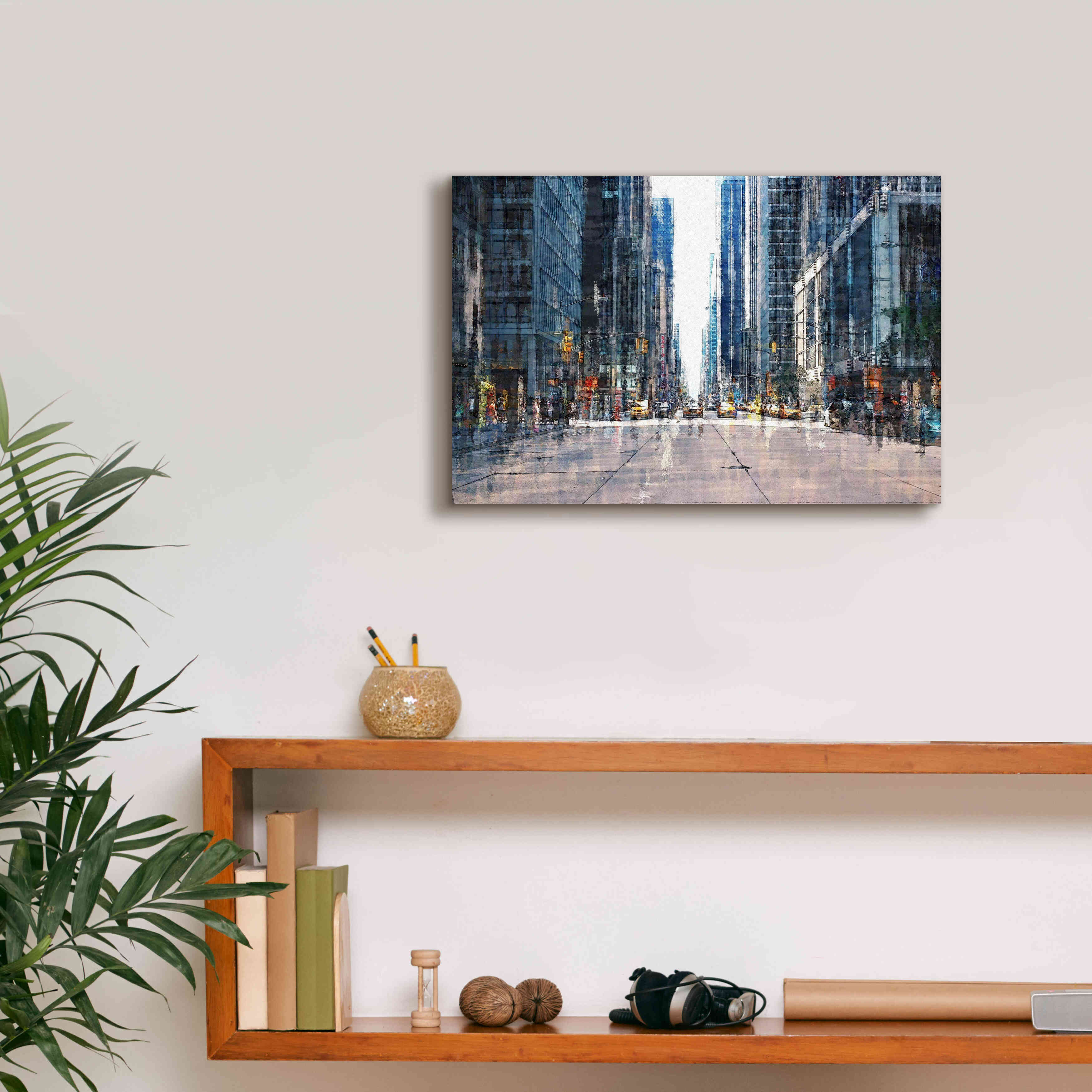 Latitude Run® Street Scene NYC by David Manlove - Wrapped Canvas